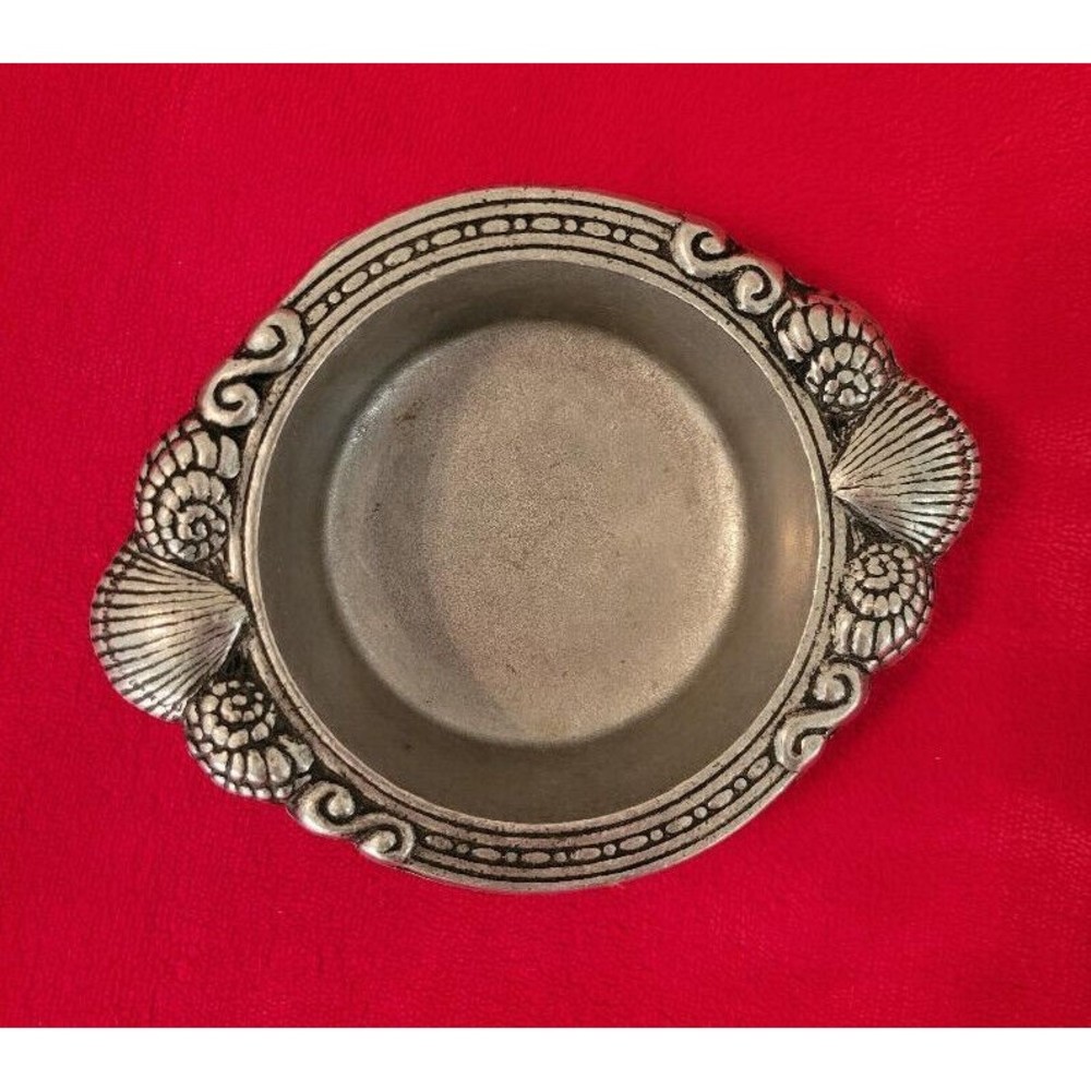 VTG Carson Industries Statesmetal Seashell Trinket Dish Bowl USA Freeport PA